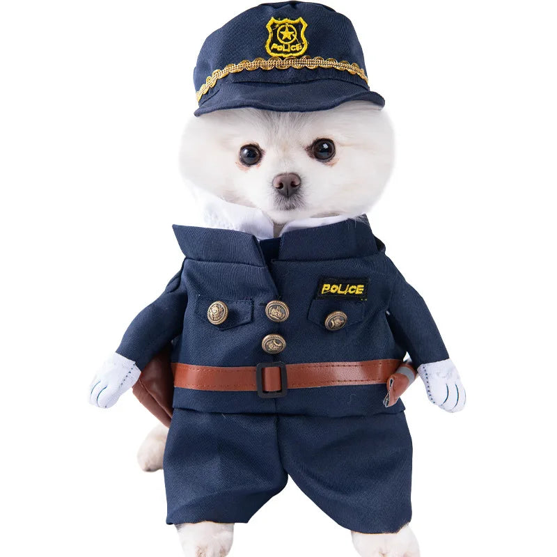 Halloween Dagger Pet Costume - Funny Knife-Holding Dog & Cat Standing Dress for Festival Dress-Up Econic Blanks