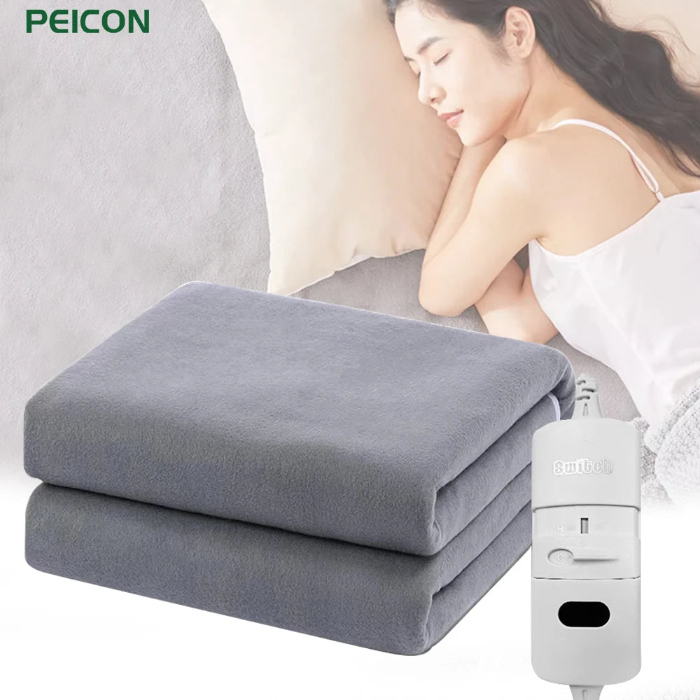 Electric Heating Blanket Automatic Thermostat Double Body Warmer Bed Mattress EU Plug 220V Electric Heated Carpets Mat Pad Econic Blanks