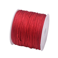 50Yds 0.8mm Crafts Nylon Cord For Jewelry Making Beading Braided Nylon Satin String for Bracelets Rattail Trim Chinese Knot Econic Blanks