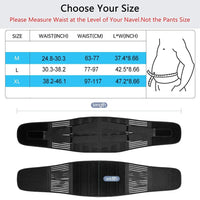 AOLIKES Lower Back Brace with 6 Stays Anti-skid Orthopedic lumbar Support Breathable Waist Support Belt for Gym Pain Relief Econic Blanks