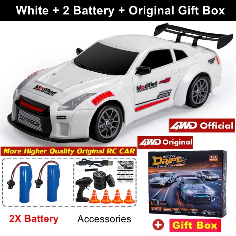 4WD RC Car Remote Control Cars 2.4G Radio High Speed Drift Racing Monster 4x4 Truck RTR Vehicle Toy Gift for Kids Children Econic Blanks