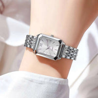 Fashion Rectangle Women Quartz Watch Luxury Analog Wristwatches Reloj Mujer Girls Clock Gift（Without Box） Quick Pick Grocers