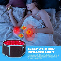 Red ＆Infrared Light Therapy Belt 850nm 660nm LED Beauty Devices fo Wrap Burn Fat Face Wrap Slimming  Waist Heat Pad Full Body Quick Pick Grocers