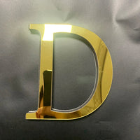 Gold English Letters Mirror 3D Wall Sticker Home Decoration Festival Party Wedding Decor Acrylic Mural Peel & Stick Wallpaper Quick Pick Grocers