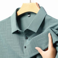 2024 Men's New Printed Business Casual Short sleeved POLO Shirt Fashion Short sleeved Comfortable and Breathable Top Quick Pick Grocers