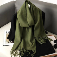 62Color Solid Women Winter Scarf Warm Thicken Cashmere Shawl Outdoor Fashion Luxury Tassels Pashmina Lady Wrap Windproof Scarves Econic Blanks