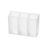 Mini Storage Box 3-Grid Plastic Makeup Brush Lipstick Storage Multi-Functional Desk Organizer for Home Kitchen Bathroom Econic Blanks
