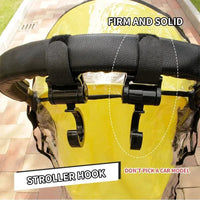 2 PCS Cartoon Stroller Accessories Degree Large Hook Umbrella Car Hook and Loop Stroller Hook Purest Peak