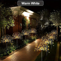 1 Pack Solar Firework Light Outdoor,IP65 Waterproof Solar Garden Flower Lights With 8 Lighting Modes For Outdoor Lighting Econic Blanks