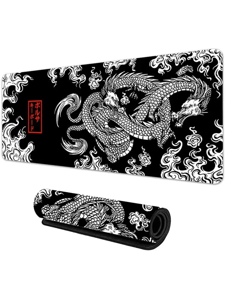 Japanese Dragon Large XXL Gaming Mousepad 900x400 700x300 Speed Desk Mat Anime Theme Keyboard Gamer Mouse Pad for Esports Econic Blanks