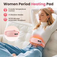 Electric Heating Pad Menstrual Cramp Massager Belt Women Period Care Hot Compress Device Vibration Abdominal Ulter Warmer Belt Quick Pick Grocers