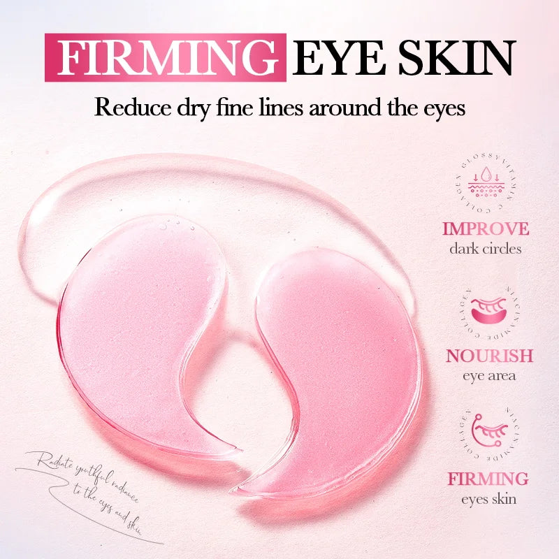 80pcs BIOAQUA Nicotinamide Collagen Eye Mask Anti Dark Circles Whitening Anti-Wrinkles Moisturizing Anti-Aging Eye Patches Quick Pick Grocers