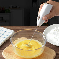 Handheld Electric Egg Beater Mini Battery Powered Milk Frother Coffee Drink Mixer Milk Foamer Kitchen Tools Quick Pick Grocers