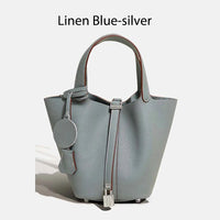 MENDY Women Bags Handbags Bucket Bag Real Leathe Fashion Tote Bag Genuine Leather Luxury Desginer Big Size Large Lady Hand Bags Quick Pick Grocers