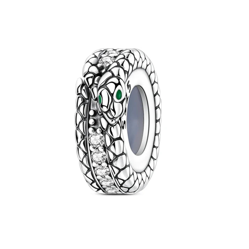 100% 925 Sterling Silver Rainbow Zircon Colorful Butterfly Dragon Shaped Silicone Stopper Charms Beads Fit DIY Bracelets Jewelry Econic Blanks