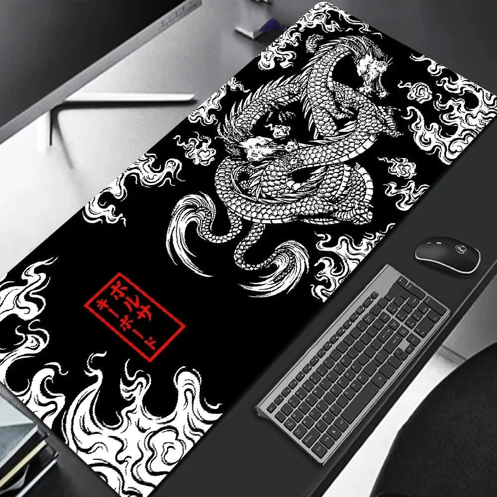 Japanese Dragon Large XXL Gaming Mousepad 900x400 700x300 Speed Desk Mat Anime Theme Keyboard Gamer Mouse Pad for Esports Econic Blanks