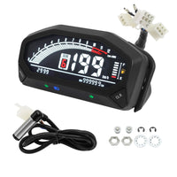 Motorcycle New Adjustable Speedometer 12000 RPM Display Motor Odemeter Tachometer Fuel Level Gauge Dashboard for 1 2 4 Cylinder