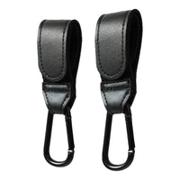 Baby Stroller Hook Fashion PU Leather Adjustable Pram Hook Cart Organizer Diaper Bag Hanger Children Boy Girl Travel Accessories Purest Peak