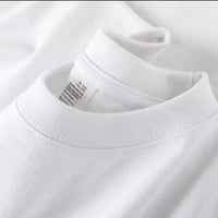 100% Cotton T-shirt Men Women Solid Color O Neck Short-sleeved Tops Summer Korean Loose Half-sleeve T Shirt Unisex M-4XL Quick Pick Grocers