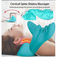 Neck Shoulder Stretcher Relaxer Cervical Chiropractic Traction Device Massage Pillow for Pain Relief Cervical Spine Alignment Quick Pick Grocers