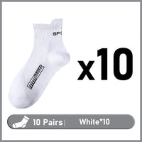 10/20Pairs High Quality Men's Socks Casual Breathable Cotton Man Run Sports Socks Spring Autumn Male Sox Gifts Plus Size 38-45 Quick Pick Grocers