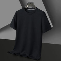 New Summer Waffle Round Neck Short Sleeved T-shirt for Men's Short Sleeved Top Quick Pick Grocers
