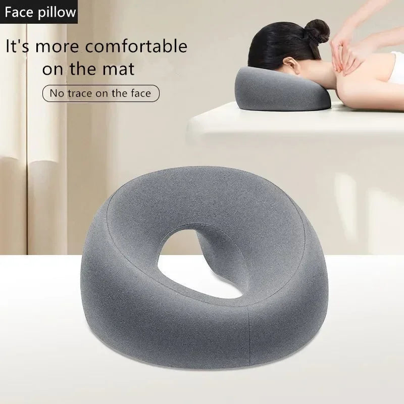 Face Down Pillow Desk Nap Pillow Prone Resting Comfort Memory Foam Ergonomics Home Massage Headrest for Beauty Salon Econic Blanks