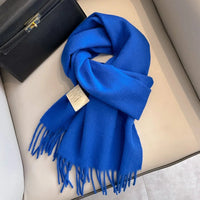 Winter Narrow Scarf 28 Color 100% Wool Scarf Hot Selling Solid Color Scarf Men's and Women's Universal Warm and Cold proof Scarf Quick Pick Grocers