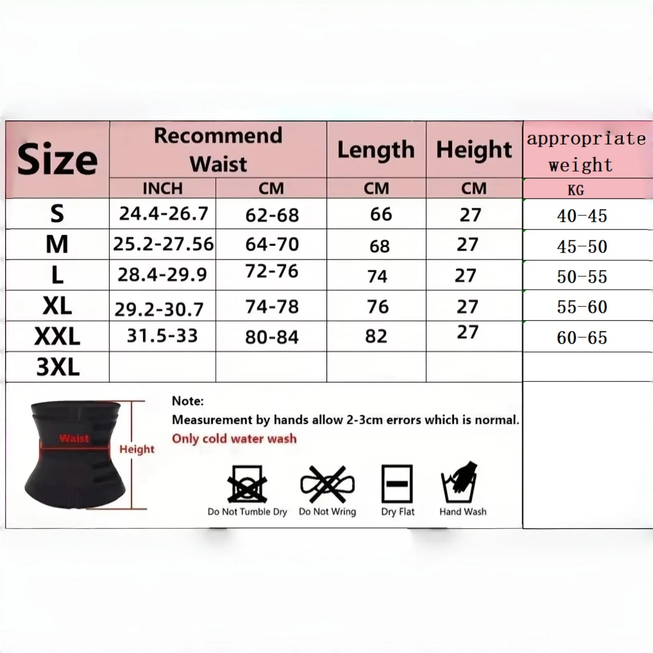 1pc Waist Trainer Slimming Body Shaper Fitness Belt Weight Loss Fat Burning Sport Girdle Sweat Trimmer Workout Cincher Shapewear Quick Pick Grocers