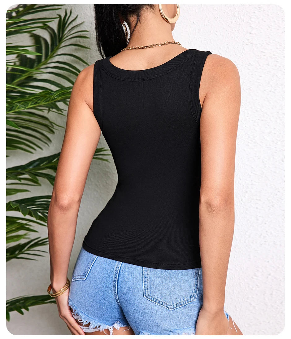 3-piece Ladies Solid Color Vest Fashion Joker Young Woman Threaded Camisole Quick Pick Grocers