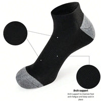 10 Pairs Of Comfortable Breathable Socks Sweat Absorbing Odor Proof Low Cut Solid Color Socks Suitable For Outdoor Activities Econic Blanks