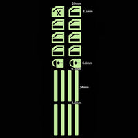 18 pcs/set Luminous Automobile Interior Stickers Universal Car Windows Control Panel Decals Auto Door Window Lift Button Sticker
