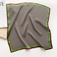 2025 Fashion 100% Real Silk Scarf 53cm Square Bandelet Women's Silk Temperament Small Scarf Neck Decorative Wrap Printed Scarves Quick Pick Grocers