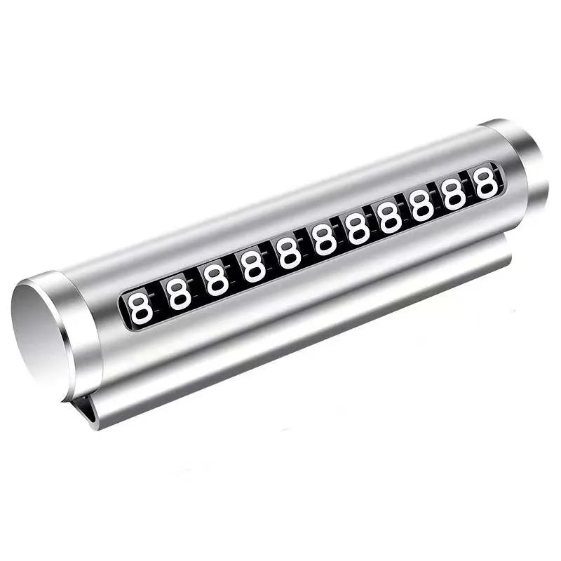 Car Temporary Parking Number Plate Black/Silver/Blue Aluminium Alloy Material Roller Adjustable Car Parking Plate Car Supplies