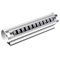 Car Temporary Parking Number Plate Black/Silver/Blue Aluminium Alloy Material Roller Adjustable Car Parking Plate Car Supplies