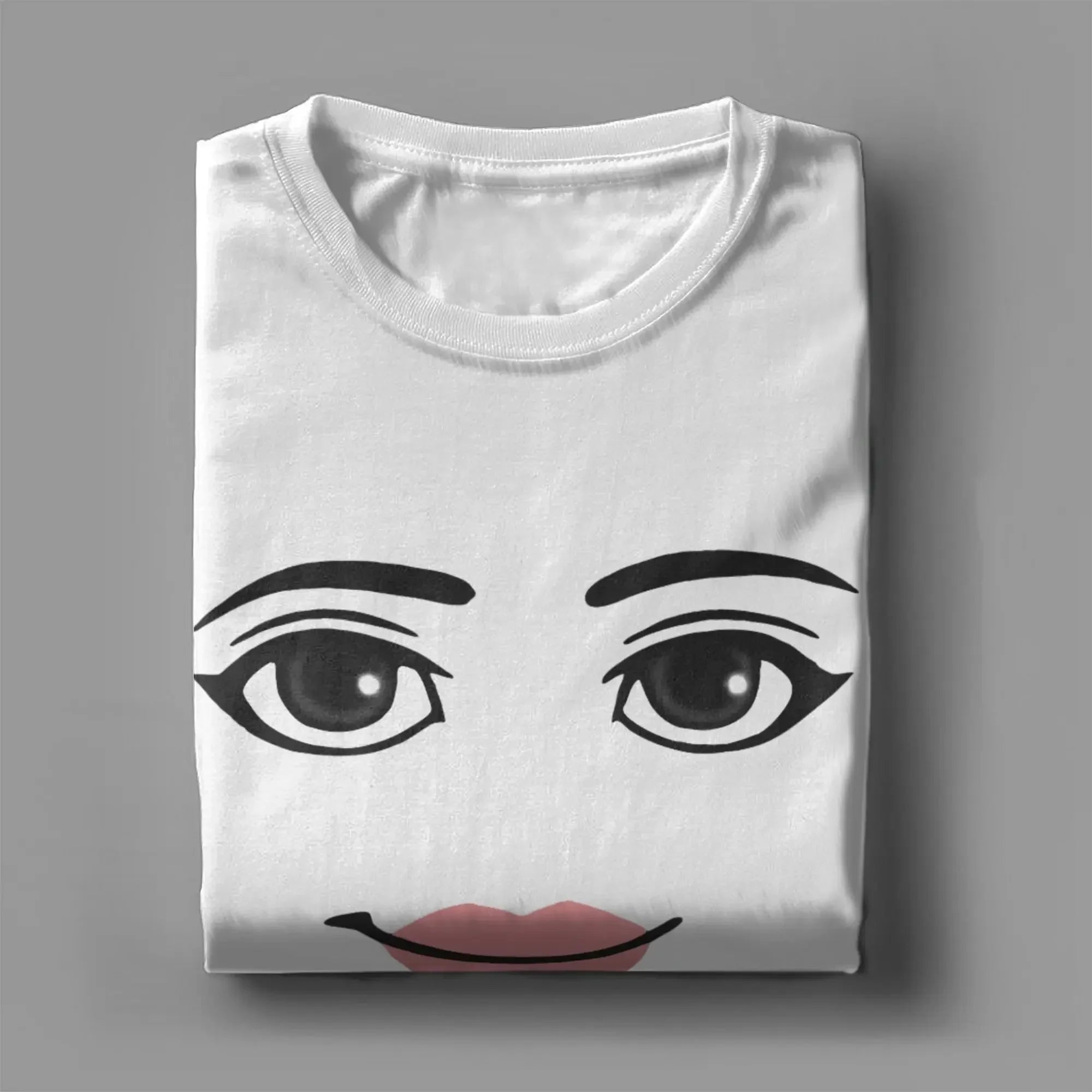 Round Neck Short Sleeve Clothing Summer Novelty Harajuku Streetwear Robot Robloxs Woman Face Game Tshirt Aesthetic Clothes Quick Pick Grocers