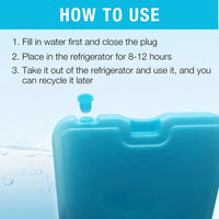 4 Ice packs for Lunch Box, Freezer Ice packs Slim Long Lasting Cool packs for Lunch Bags and Cooler Econic Blanks