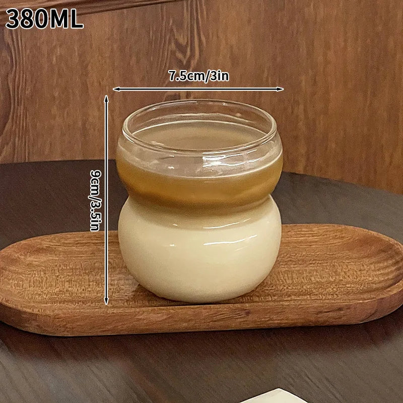 Transparant Drinking Glass Cup Creative Wave Shape Iced Coffee Tumbler Cup Juice Milk Tea Mug Drinkware Water Glasses Ripple Mug Quick Pick Grocers