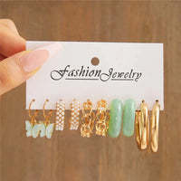 Modyle Gold Color Dangle Earrings Set Butterfly Acrylic Hollow Drop Earrings for Women Heart Hoop Earring Fashion Jewelry Gifts Econic Blanks