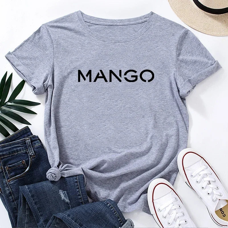 2025 New Trend Woman Cotton T-shirt Spring Summer Daily Casual Fashion O-neck Short Sleeve Top Female Home Outdoor Comfort Tees Quick Pick Grocers
