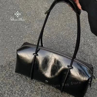 Y2K Women's Bag Large Capacity Boston Pillow Handbag Spicy Girl Fashion Motorcycle Shoulder Bags Vintage Large Capacity Tote Bag Quick Pick Grocers