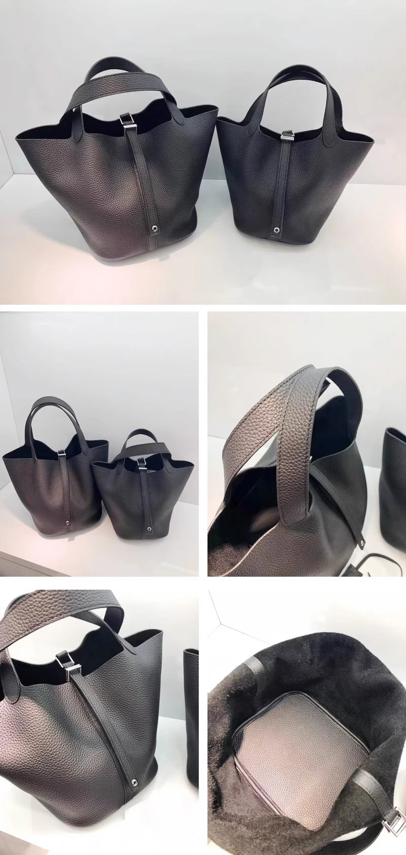 MENDY Women Bags Handbags Bucket Bag Real Leathe Fashion Tote Bag Genuine Leather Luxury Desginer Big Size Large Lady Hand Bags Quick Pick Grocers
