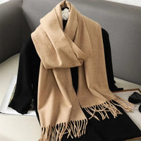 62Color Solid Women Winter Scarf Warm Thicken Cashmere Shawl Outdoor Fashion Luxury Tassels Pashmina Lady Wrap Windproof Scarves Econic Blanks