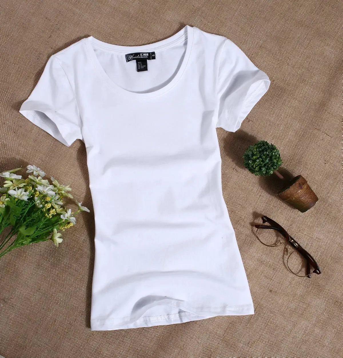 MRMT 2026 Women's T Shirt Casual Women Short Sleeved Slim Solid Color Simple Pure Tees Womens T-Shirt For Female Women T shirts Quick Pick Grocers