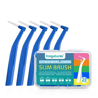 Kingubznis 20pcs  Interdental Brush For Dental Orthodontics Clean Between Teeth Cleaning Tools Soft Mini Brush With Dust Cover Econic Blanks