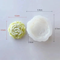 3D Peony Candle Silicone Mold DIY Relief Flower Soap Resin Plaster Mould Home Decor Chocolate Cake Ice Baking Making Tool Gifts Econic Blanks