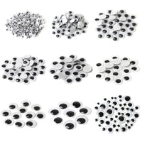 100pcs/200/550pcs Self-adhesive Googly Wiggle Eyes for DIY Scrapbooking Crafts Projects DIY Dolls Accessories Eyes Handmade Toys Econic Blanks