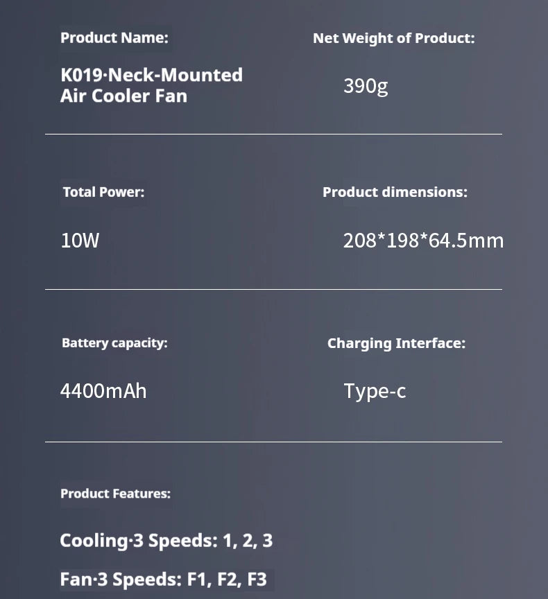 New Neck Air Conditioner Portable Neck Fan Rechargeable Semiconductor Cooling Bladeless Fan Outdoor Personal Fan Wearable Cooler Quick Pick Grocers