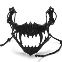 Halloween Mask Half-face Mask Cos Dragon God Fierce Tiger Night Fork Tengu Man Wolf Mask Performance Skull Masks Econic Blanks
