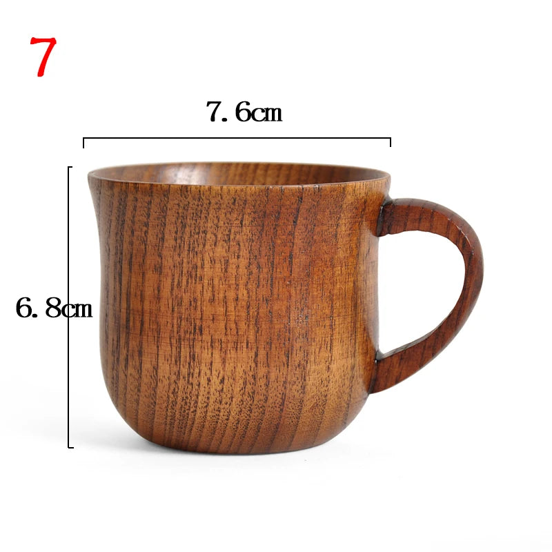 Wooden Big Belly Cups Handmade Natural Spruce Wood Cups Beer Tea Coffee Milk Water Cup Kitchen Bar Drinkware for Kitchen Quick Pick Grocers